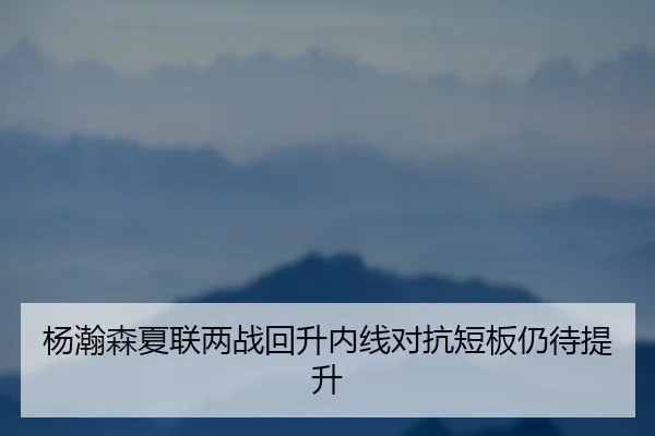杨瀚森夏联两战回升内线对抗短板仍待提升 | Aiyouxi